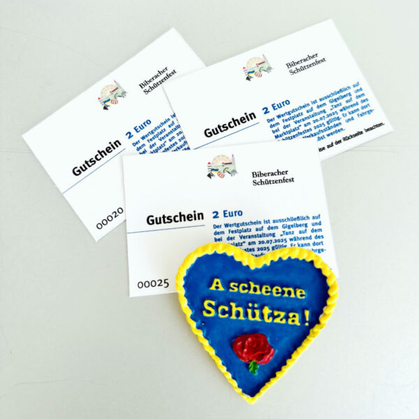 2 € Wertgutscheine fürs Biberacher Schützenfest 2025
